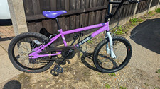 K.T200 20in BMX Bike V-Brakes Adjustable Seat Purple/White/Black