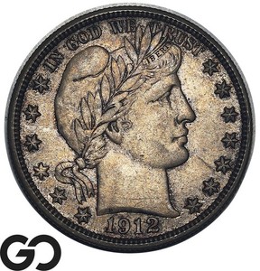 1912-S Barber Half Dollar, Choice BU++/Near Gem Better Date