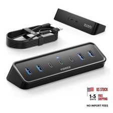 4 ft 7-Port USB 3.0 Hub for Desktop, PC, MacBook, 4 USB-A  3 USB-C