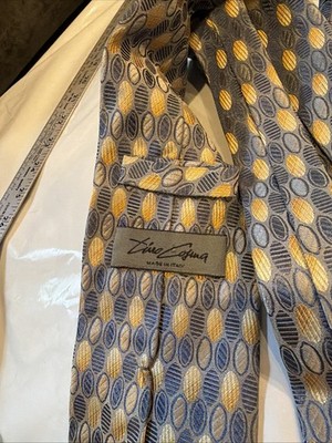 Tino Cosma Tie Mens One Size multi  Geometric Silk Made Italy Classic oval shape