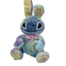 Disney 2020 Stitch Easter Plush Bunny Eggstraterrestrial 15" Disney Store TieDie