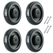 5 Shopping Cart Replacement Wheels Kit Polyurethane Stepped And Full Tread Face