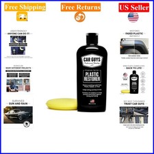 8 Oz Plastic Restorer Kit for Auto Detailing, Vinyl Rubber, Includes Foam A...