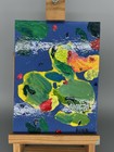 Aerial View, Small Original Abstract Painting 8”x6” by Miss Rina of Studio MRAO — photo 4