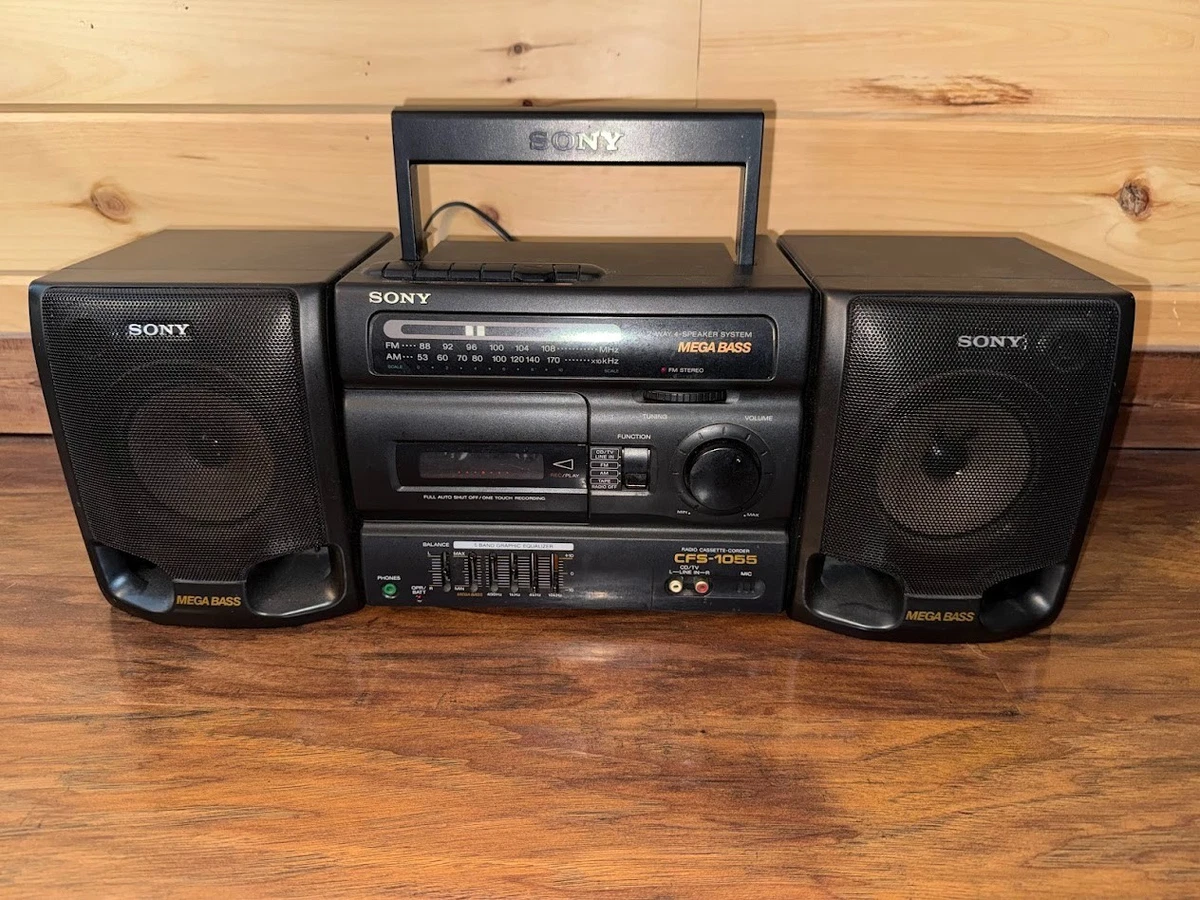 Radio Cassette Vintage SONY CFS-5L, état Fonctionnel, Look Rétro Années 80