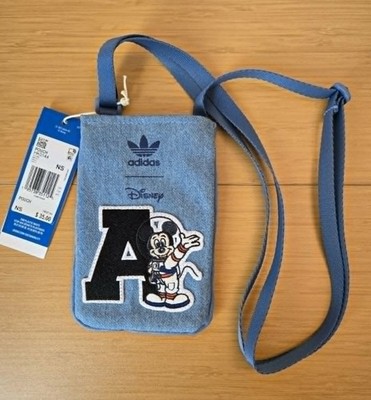 Adidas x Disney Mickey  A  Crossbody Mobile Phone Pouch Bag Denim Blue NWT