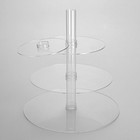 2 Round 4 Tier Acrylic CUPCAKE STANDS In Original Boxes & 3 Pkgs of DOILIES — photo 4