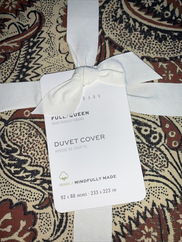 Pottery Barn Dottie Kalimkari Print Cotton Full/ Queen Duvet Cover Red NWT - Picture 3 of 3