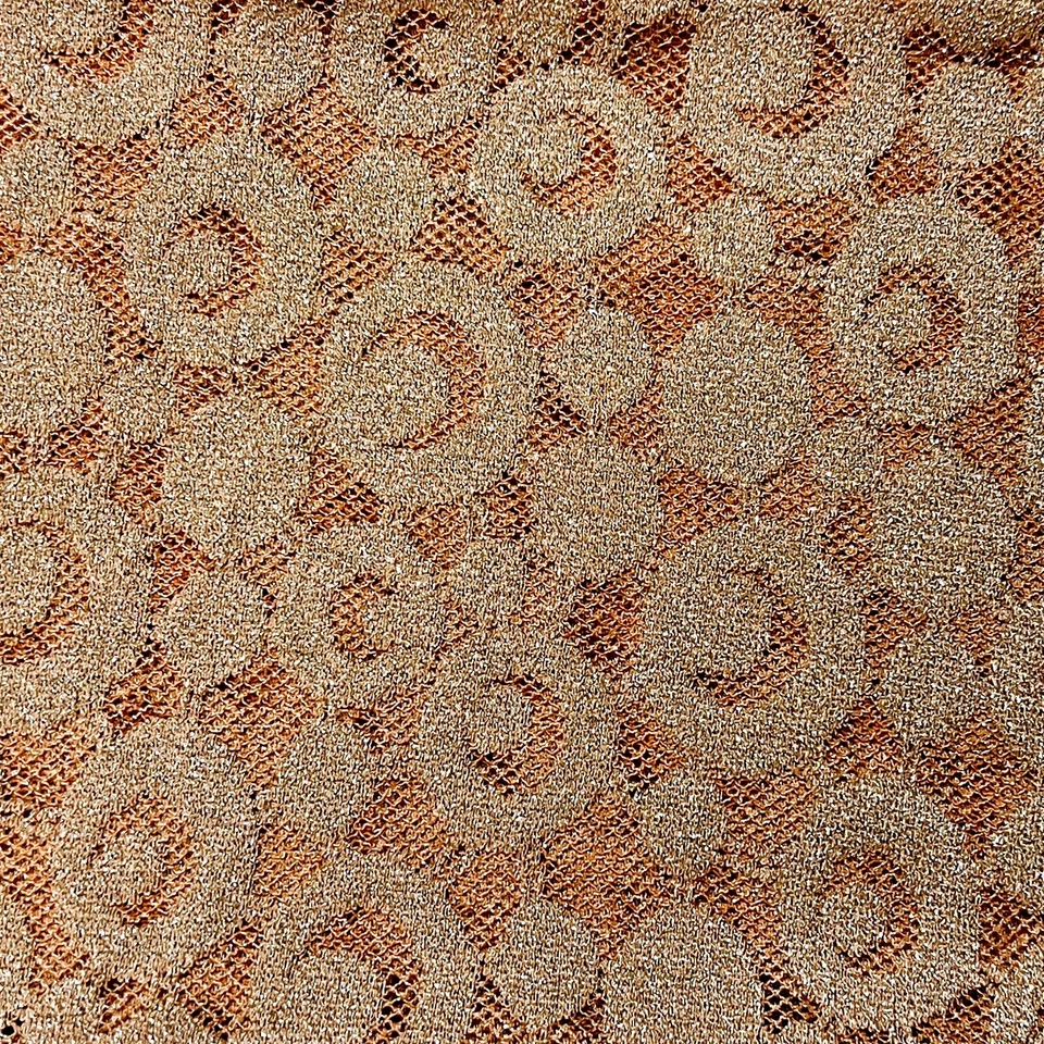 Netz Stoff Retro Kreise Orange Silber Glitzer Karneval Kleidung Deko Transparent - Bild 4 von 4