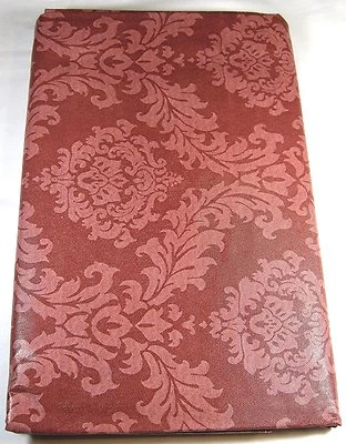 ELRENE HOME FASHIONS Raspberry Scroll Flannel Back Vinyl Tablecloths Assorted Sizes including XL