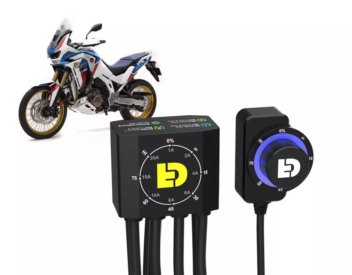 Denali DialDim Lighting Controller Black For Honda Africa Twin