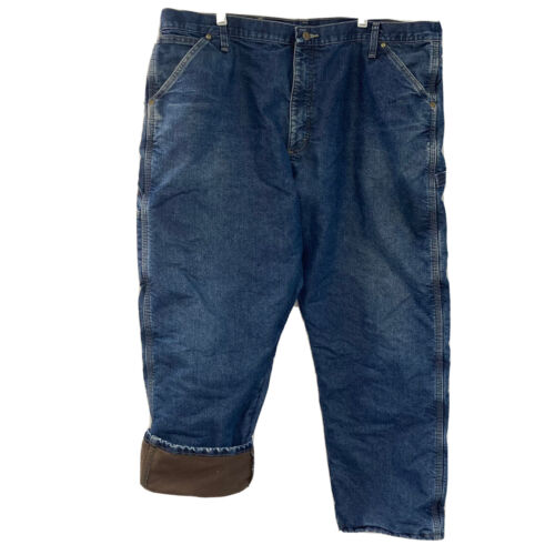 Wrangler Workwear Fleece Lined Denim Jeans Size 42x30 Mens Thermal Pants  Farm | eBay
