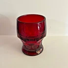 Vintage ~ Anchor Hocking ~ Georgian Honeycomb ~ Ruby Red Tumbler / Glass ~ Set 3