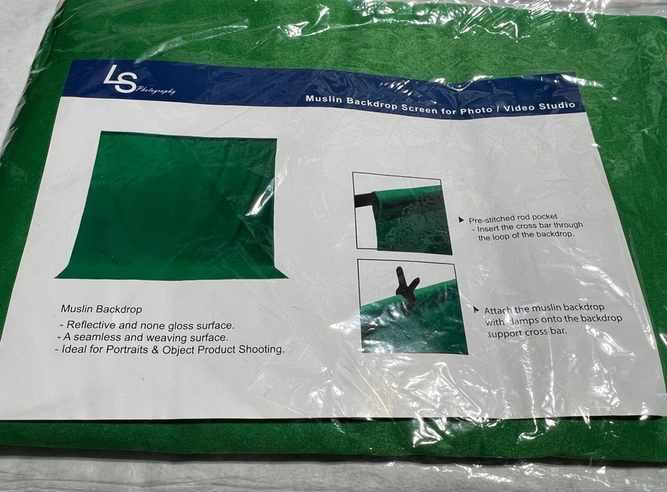 LS Studio 摄影薄纱背景屏幕适用于照片/视频工作室 40x56 英寸 — 第 2/3 张图片