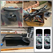 Seat Leather Vinyl Black Spray Paint Fiberglass Plastic Fabric Carpet Coating 2P