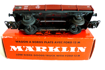 Märklin 4504, wagon plat et Ford Taunus 17 M Neuf BO