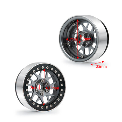 Cerchi In Alluminio FLYXM 1.9 Beadlock Per RC Crawler 1/10 – Traxxas TRX4, SCX10, D90