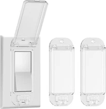 2 Light Switch Guard Cover, Baby Proof Wall Switch Cover Guard for Rocker Light