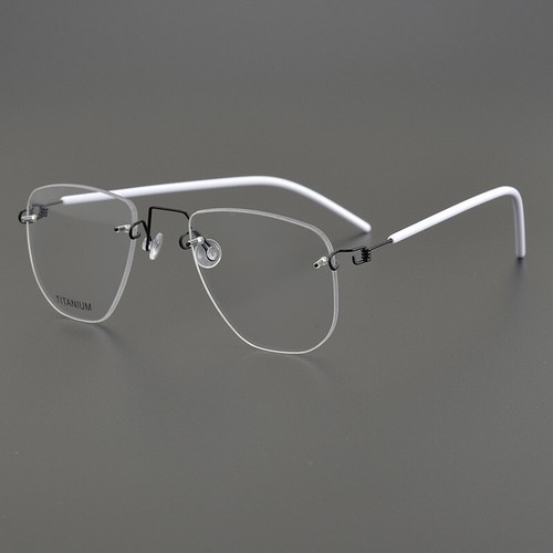 Monturas de gafas sin montura de titanio puro ultraligeras hechas a mano sin tornillo - Imagen 19 de 21