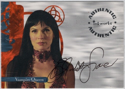 Charmed Power of Three Elizabeth Gracen Vampire Queen Autogrammkarte #A19