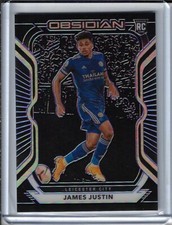 2020 21 Panini Obsidian Soccer James Justin PURPLE ETCH ROOKIE #48/75 RC