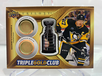2023-24 UD TRILOGY TRIPLE GOLD CLUB SIDNEY CROSBY 89/199 PATCH TGC-12 PENGUINS