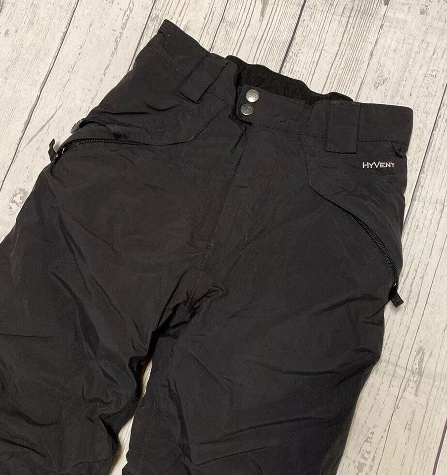 North Face Ski Pants Size Youth Medium Black Hyvent Insulated