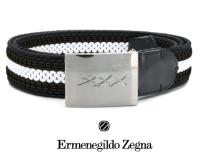 Ermenegildo Zegna Mens XXX Couture Elastic Braided Belt  display picture 3