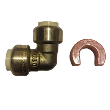 20 Pack XFITTING 1/2" Push-Fit Elbow with 1 Free Removing Clip, Lead Free