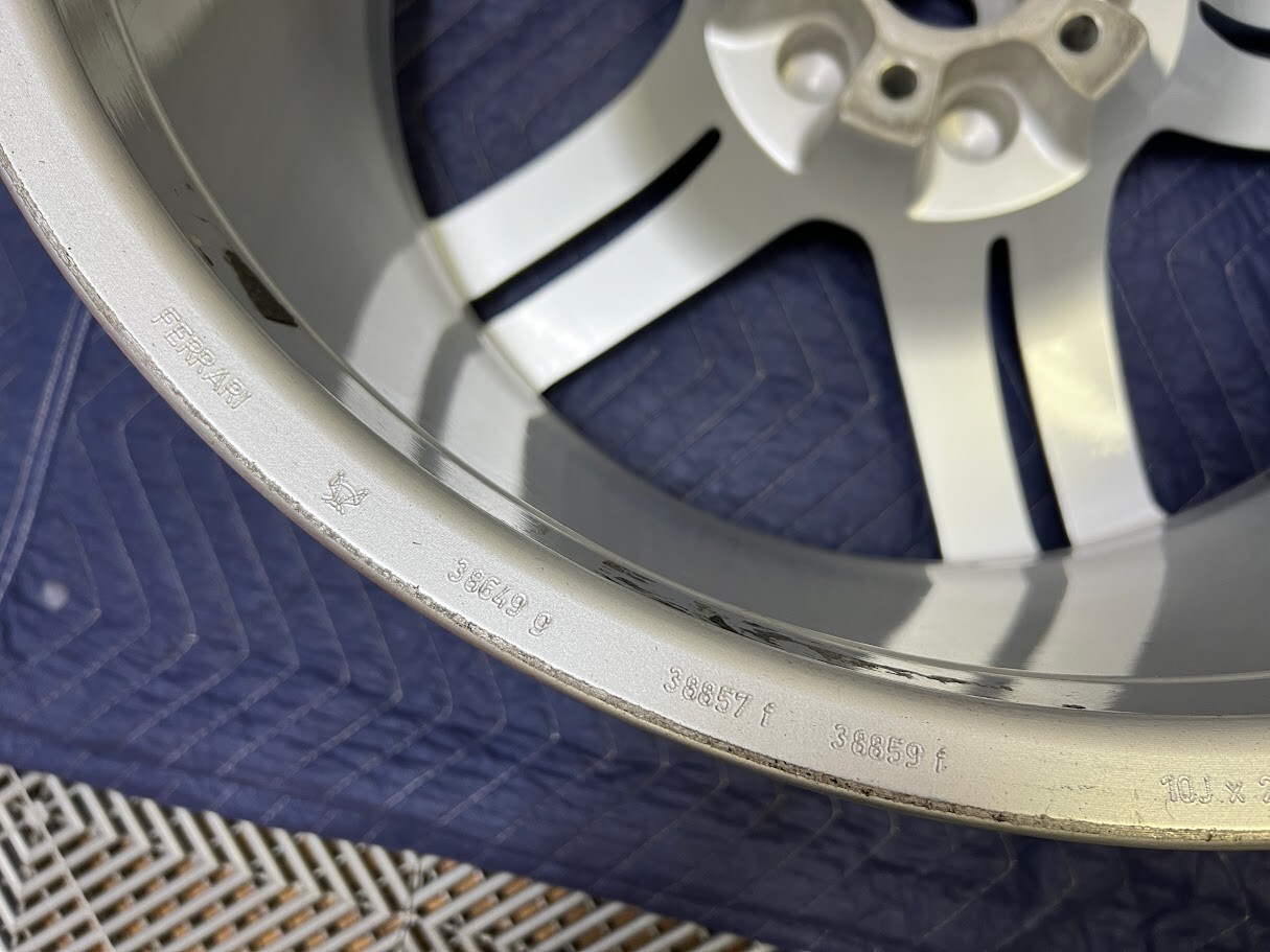 Single OEM Original 20" Ferrari Portofino Rear Wheel Rim Silver 336553 Used Fair