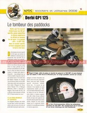 DERBI 125 GP 1 Scooter GP1 2006 Joe Bar Team Fiche Moto #001533
