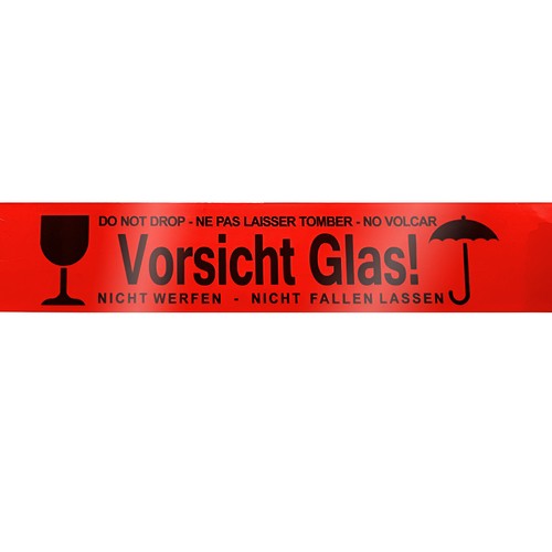 Klebeband Packband Paketband Paketklebeband 66m Transparent Vorsicht Glas - Bild 8 von 23