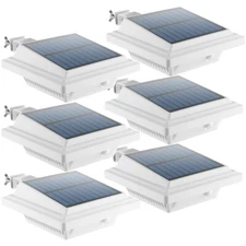 2/6 Pack Solar Powered Lamp Light Sensor Outdoor Garden Yard Security Wall Light