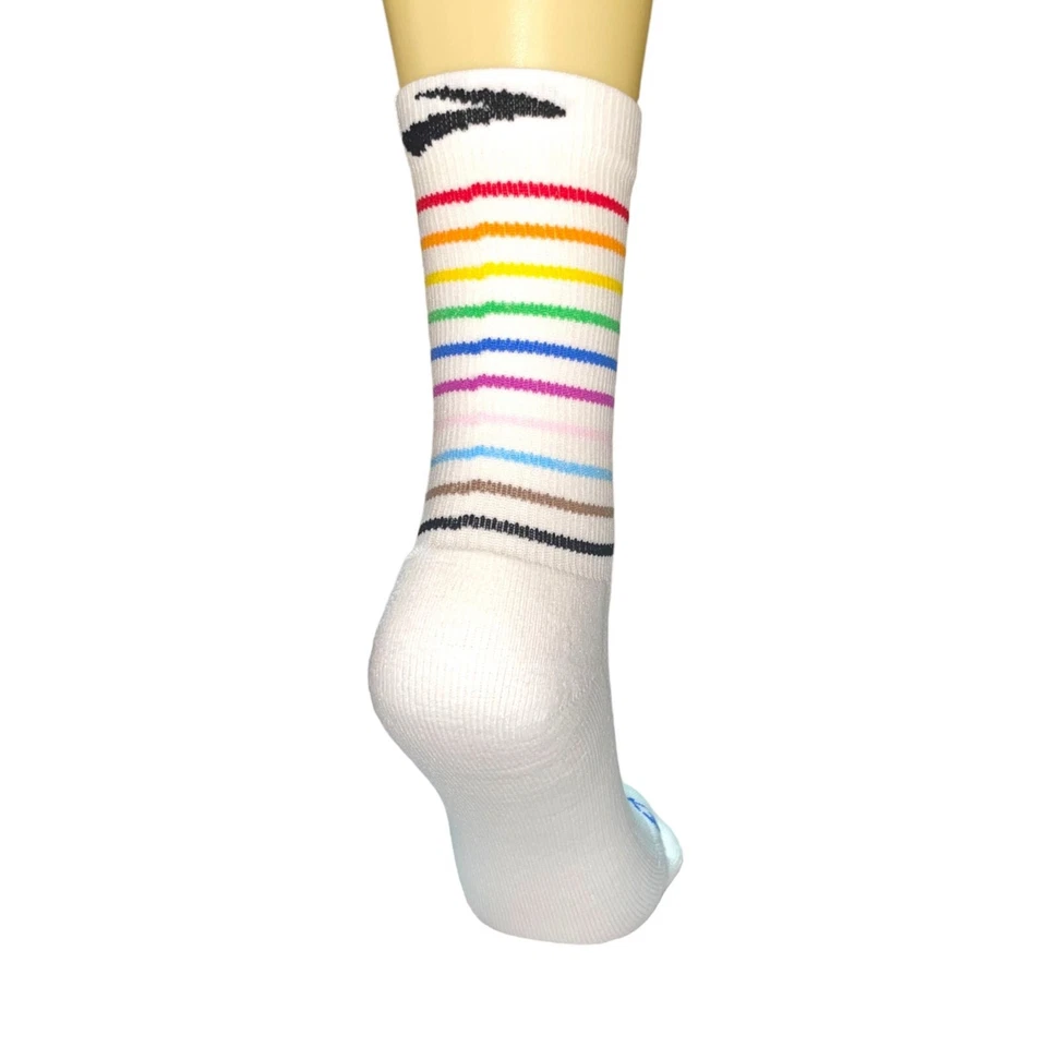 4 pares de calcetines deportivos acolchados Brooks blancos arco iris SM/MD 6-8,5 Brooks Foto 3 de 4