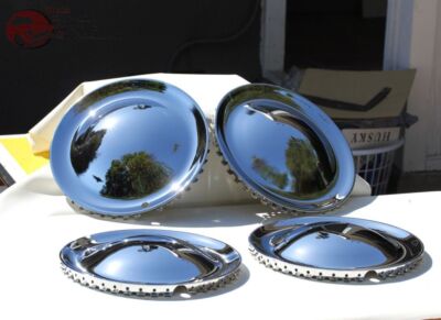 Baby Moon 14'' Hollywood Style Hub Cap Wheel Cover Hot Rat Rod Lead Sled Set of 4