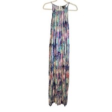 A.N.A Womens Multicolor Maxi Dress Size 12 100% Rayon Sleeveless purple DRESS