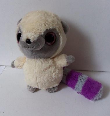 Pfoten selten groß weiß Lemur Plüschtier Stofftier Tier Figur funkeln große Augen