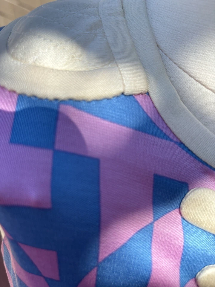 Blusa Top COLECCIÓN MARC JACOBS ROSA CON Azul Gráfico 100% SEDA talla 4 $1K RARA Foto 3 de 4