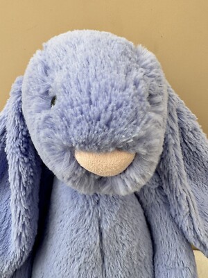 Jellycat Large Bashful Bluebell Bunny Blue Purple Plush Rabbit