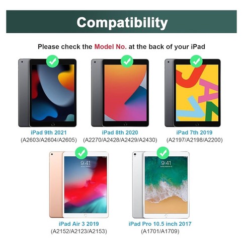 Ipad 10.2 9th 2021 8th 2020 7th 2019 iPad Air 2 2019 & Pro Keyboard Case Keyboar - Picture 3 of 7