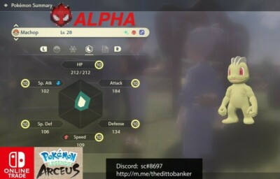 Pokemon Legends Arceus SHINY MAMOSWINE LV.68 ALPHA ✨MAX Effort