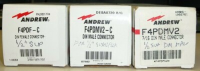 Andrew Din Connectors for 1/2'' Superflex FSJ4-50 (lot of 3)