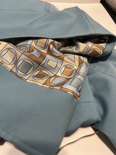 Cole Haan Studio Woman’s Turquoise Blue Lightweight Coat Size Large - Picture 23 of 23