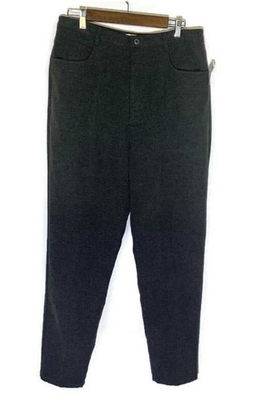 Talbots Pants Womens 16 Gray Refined Bi-Stretch Tapered Fit Career Trousers NWT
