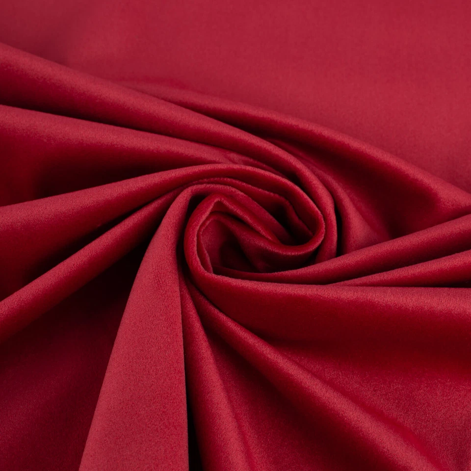 Samtstoff Dekostoff Velvet Samt einfarbig rot 1,4m - Bild 3 von 4