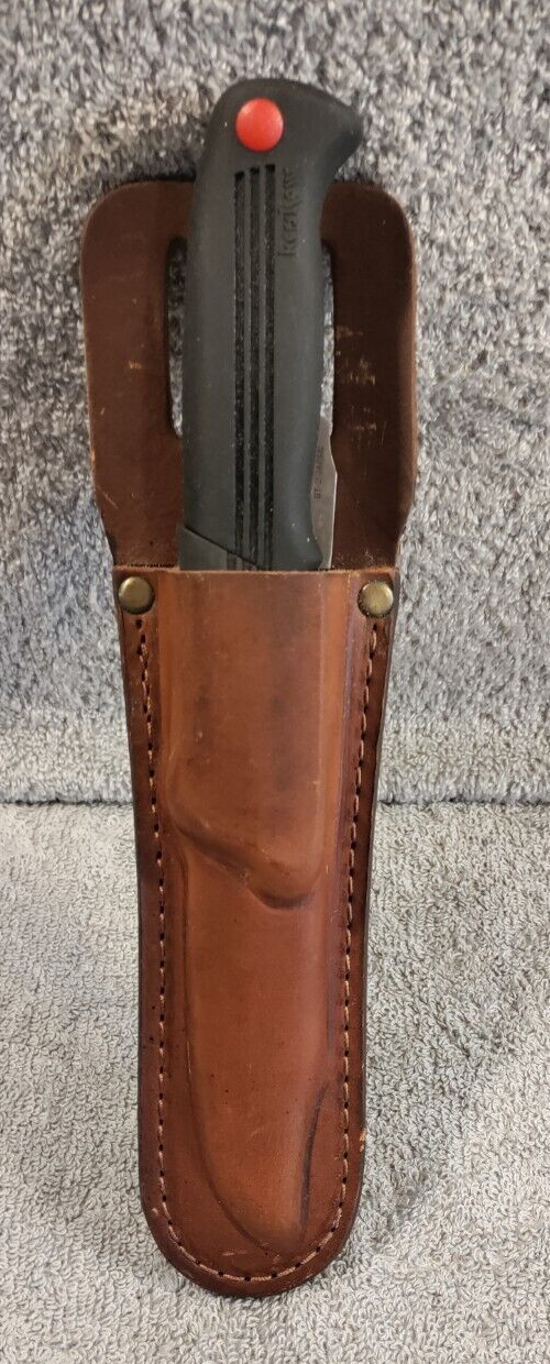 Kershaw BTH Knife With 3 Interchangeable Blades and Leather Sheath eBay