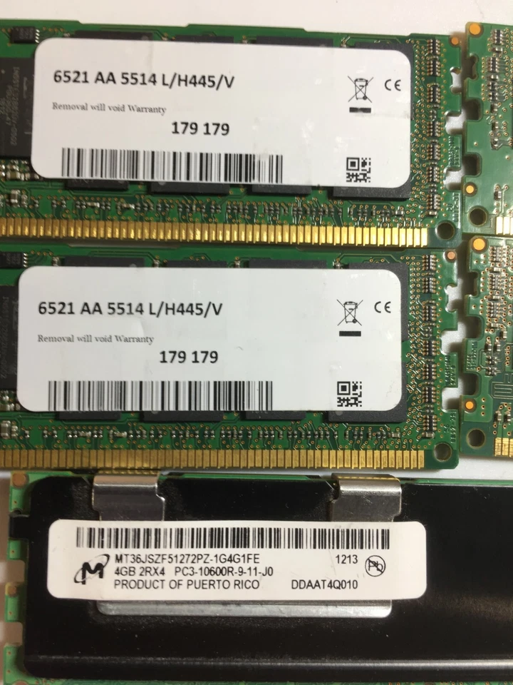 Assorted Server RAM LOT 5x8GB PC3-10600R DDR3 Registered ECC Server Pulls* - Image 4 of 4