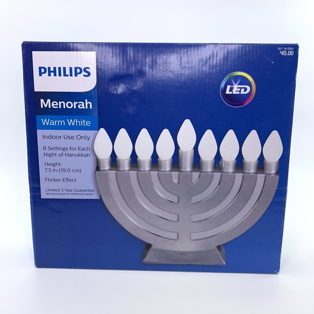 Philips Menorah LED Lights Hanukkah Jewish Flicker Light Chanukkah eBay