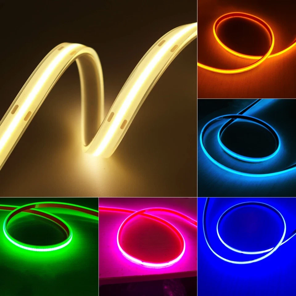 110V IP68 Waterproof COB LED Strip Light Outdoor 480Leds/m High Brightness - Image 4 of 4