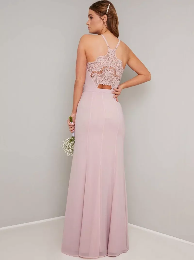 Chi chi london lace panel dip hem clearance dress